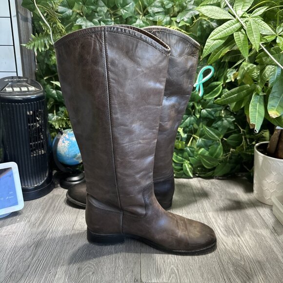 Frye Melissa Button 2 Brown Leather Knee High Riding Boots Equestrian Women 9 B - Picture 9 of 12